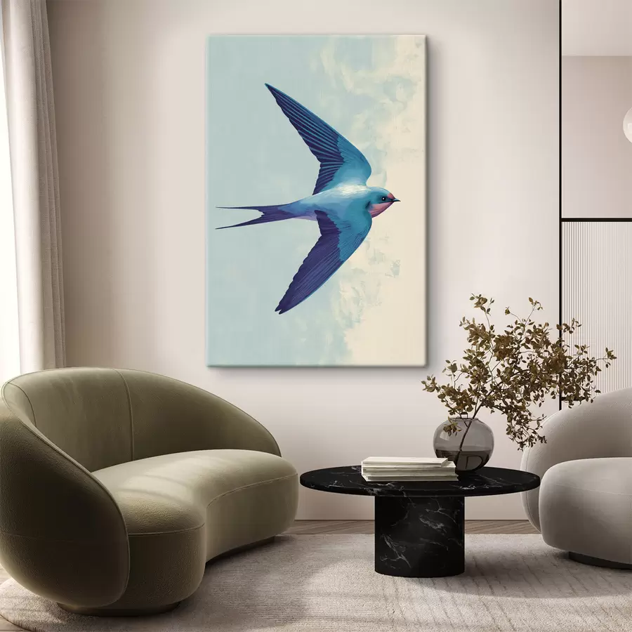  Peintures Un oiseau solitaire dans les airs s48457