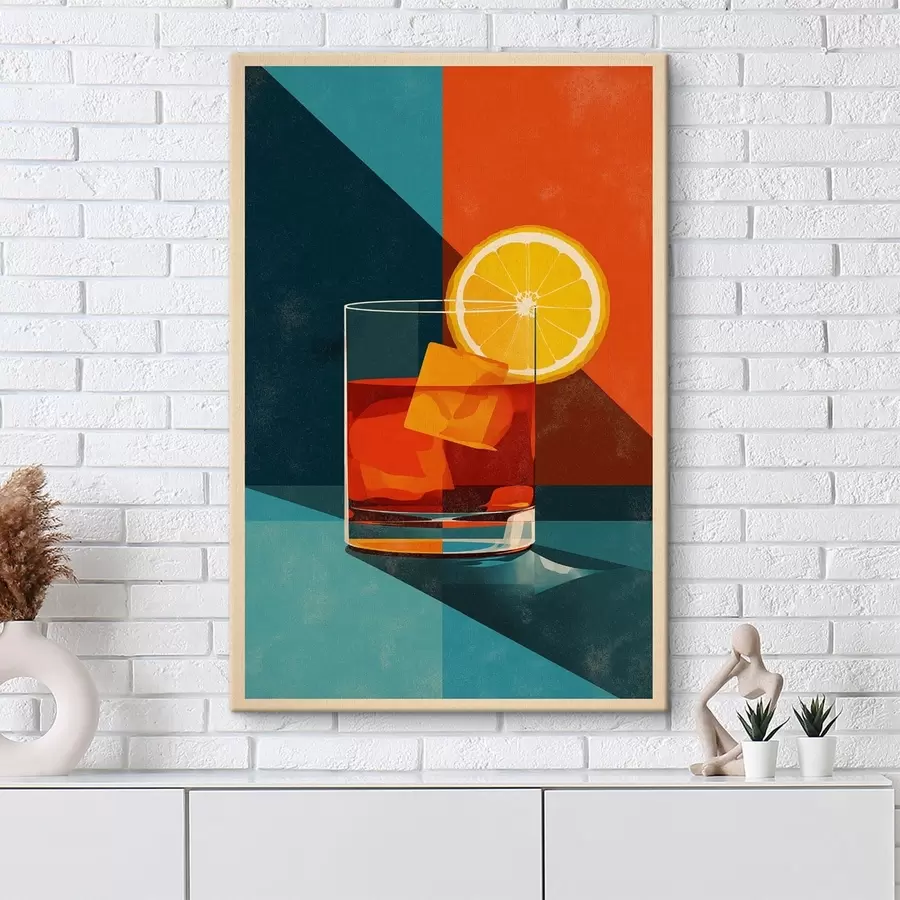  Peintures Verre à whisky aux agrumes s48468