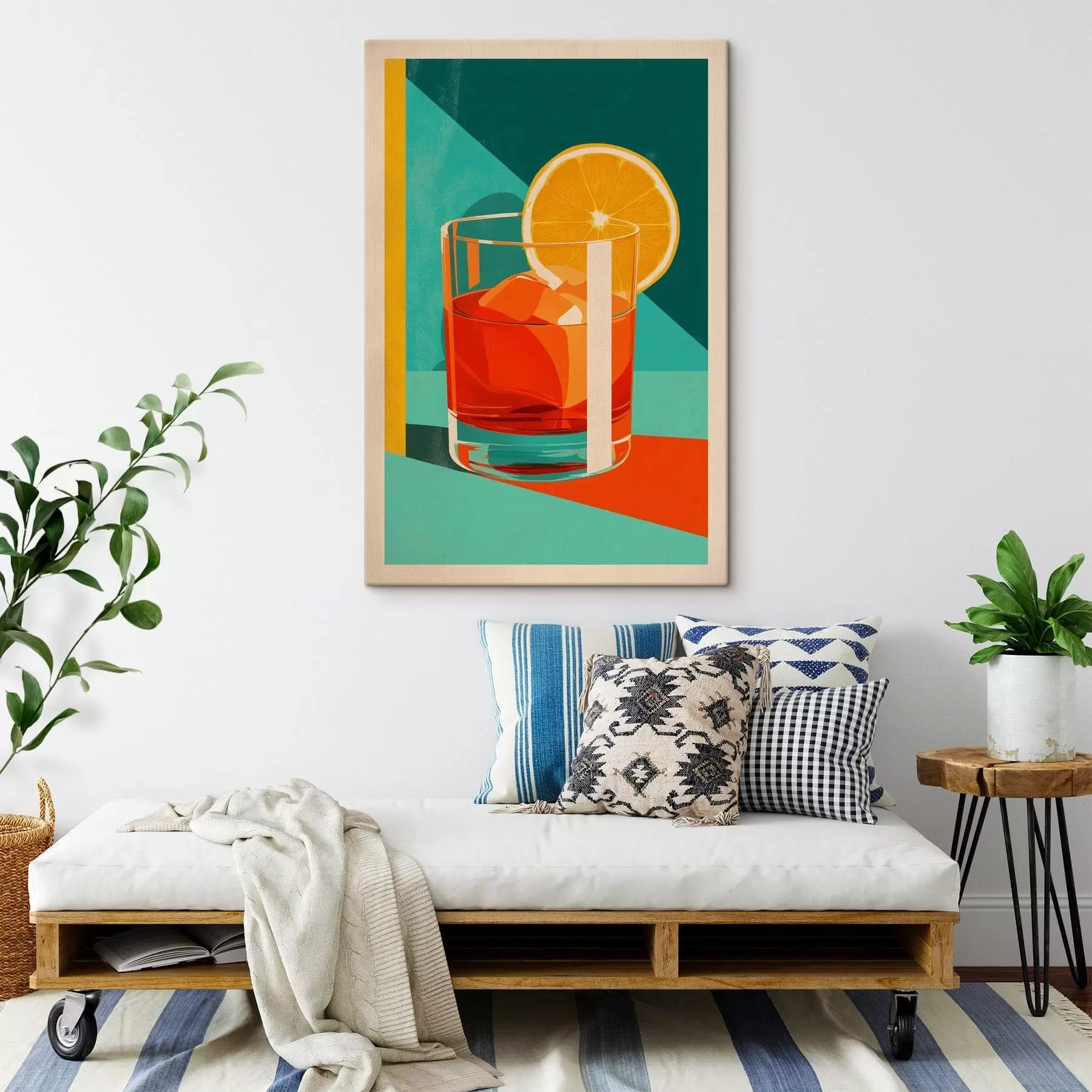  Peintures Cocktail avec une tranche d'orange s48469
