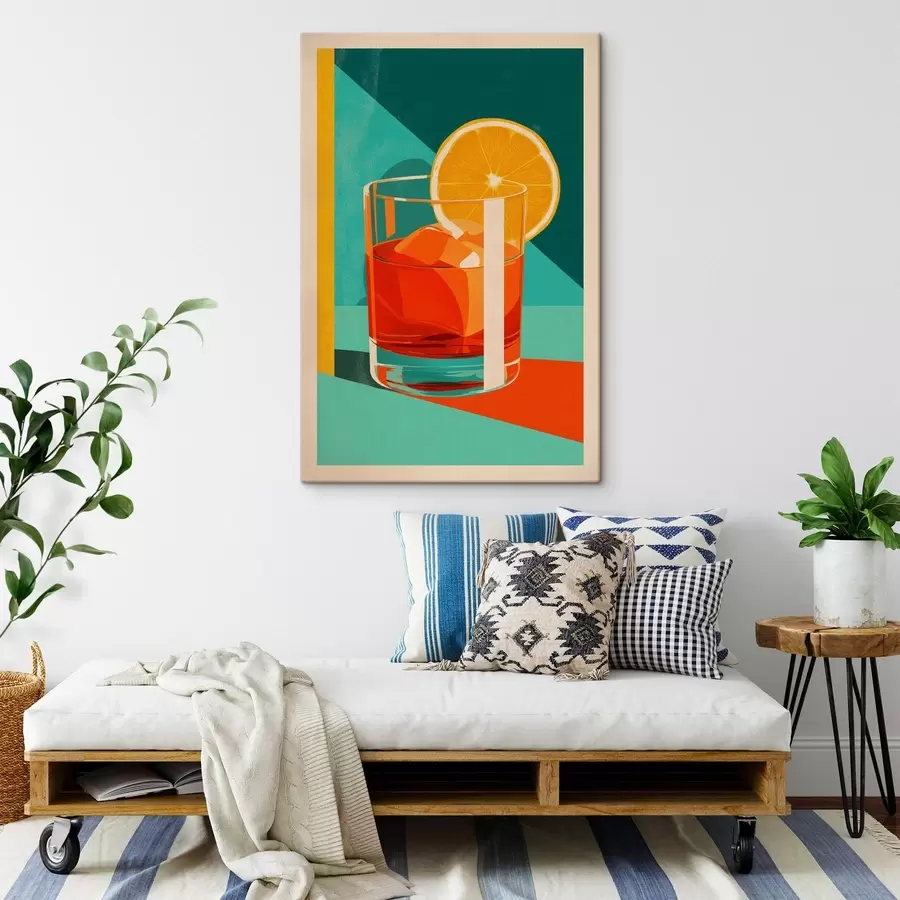  Peintures Cocktail avec une tranche d'orange s48469