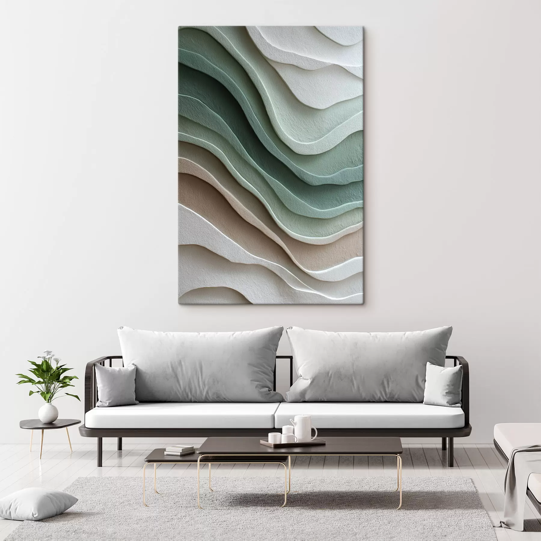  Schilderijen Gelaagde abstracte golven s48474