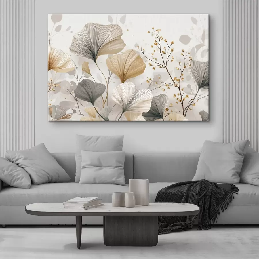 Fotobehang Fijne ivoorkleurige bloemen s48486