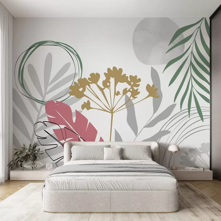 Fotobehang Abstractie met planten w05400v1