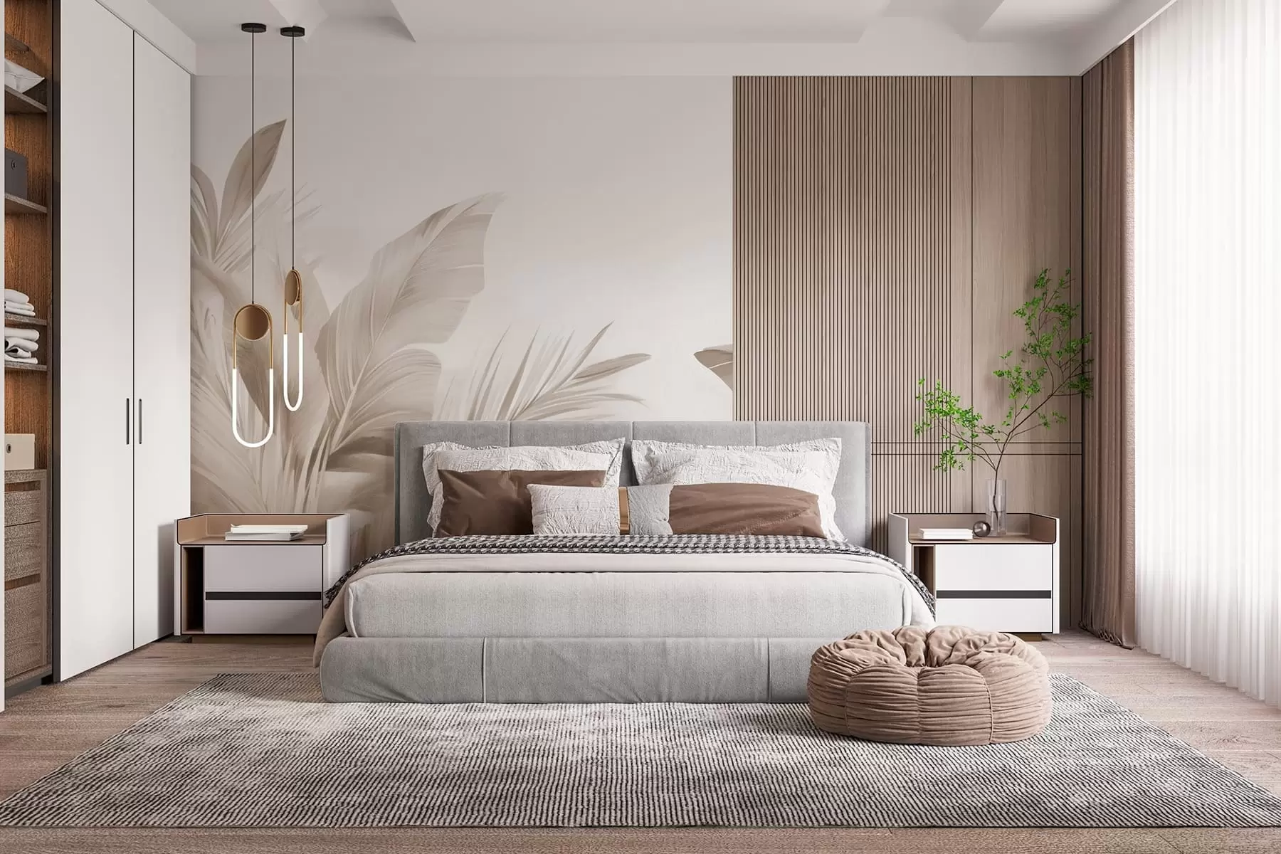 Fotobehang Bananenbladeren, lange bladeren w05377