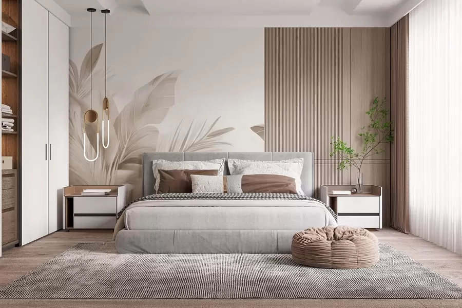 Papier peint photo Feuilles de bananier, longues feuilles w05377