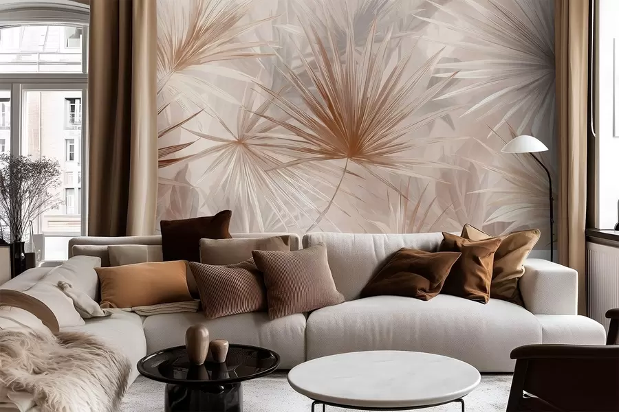 Papier peint photo Bragea, feuilles pointues w05405