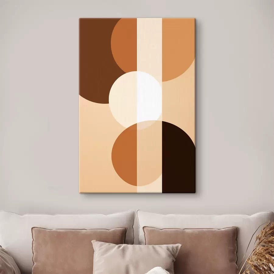  Peintures Cercles et formes géométriques dans des tons chauds s48350