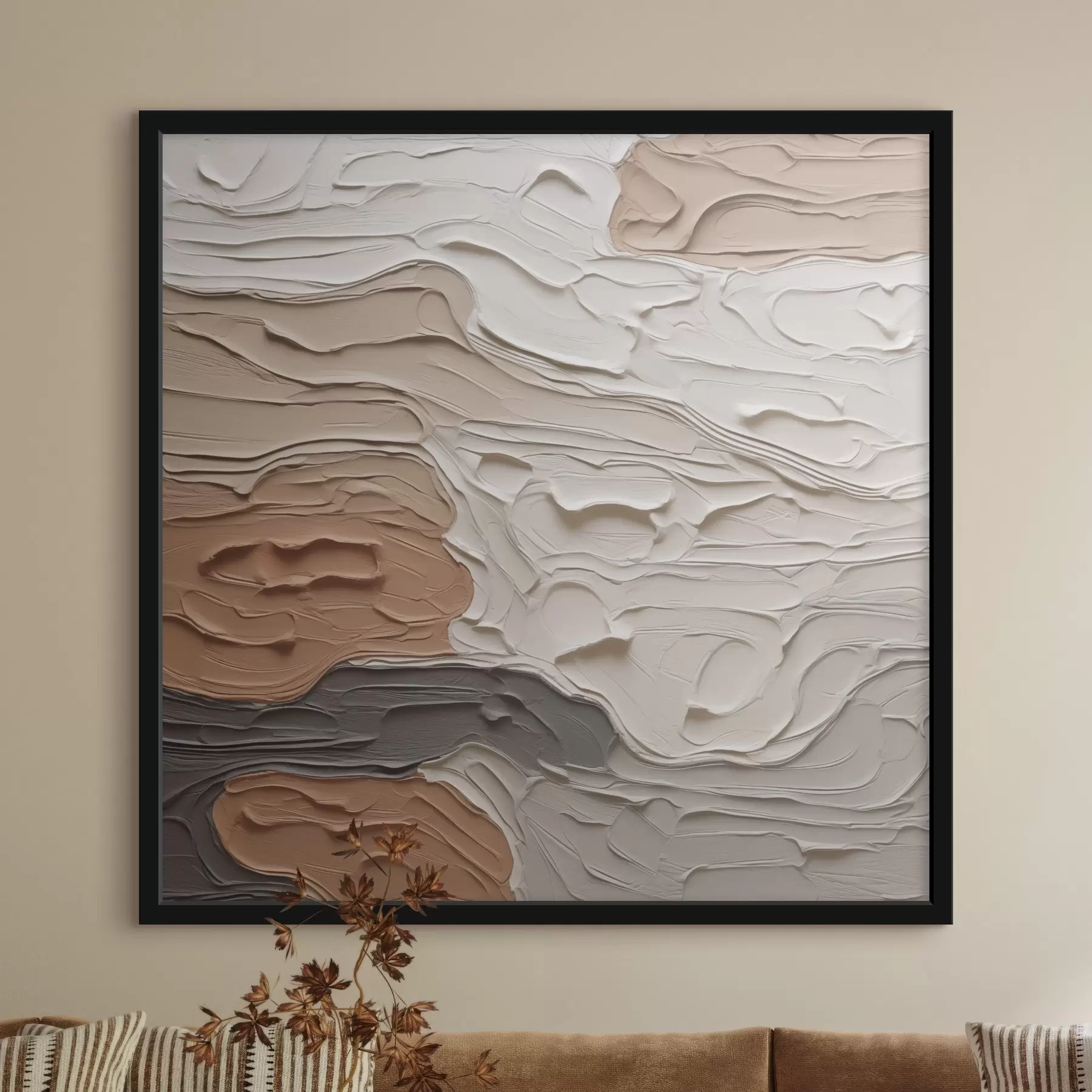 Fotobehang Abstracte compositie, imitatie van schilderkunst f48508