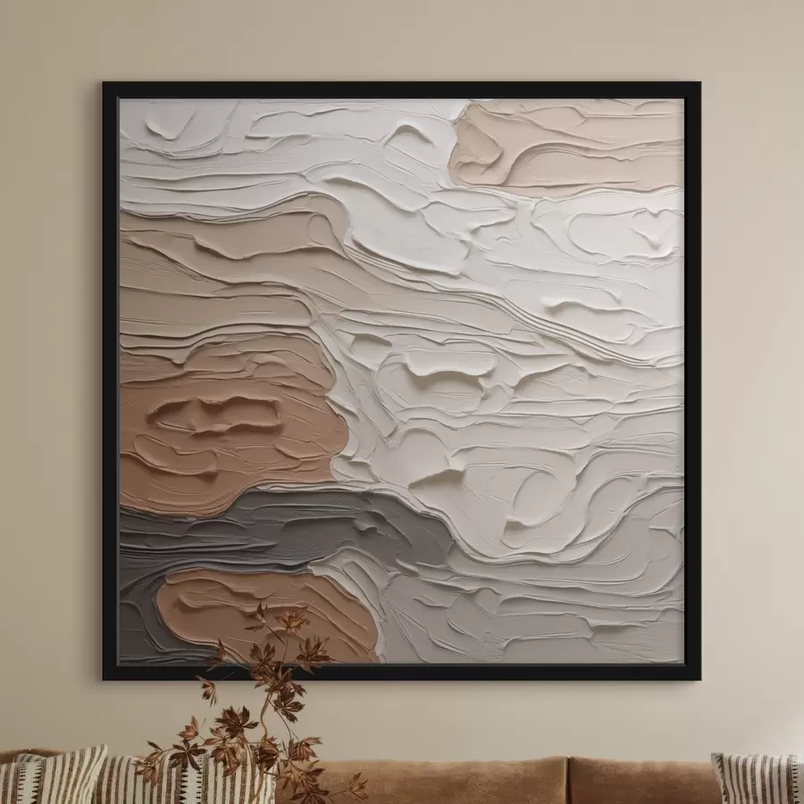 Fotobehang Abstracte compositie, imitatie van schilderkunst f48508