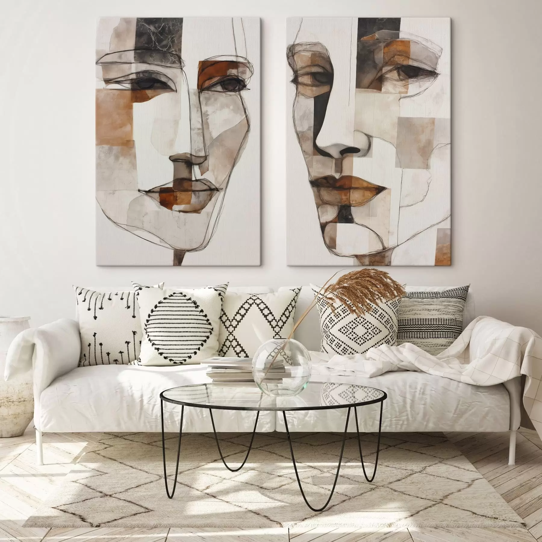  Schilderijen Abstracte gezichten m30155