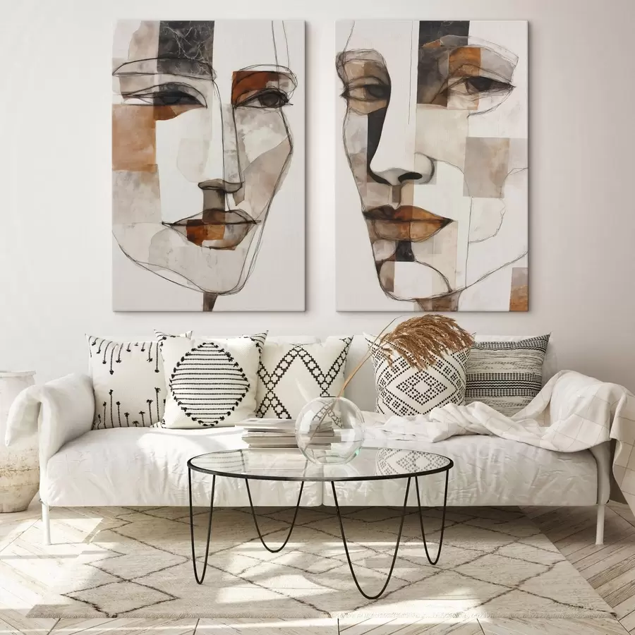  Peintures Visages abstraits m30155