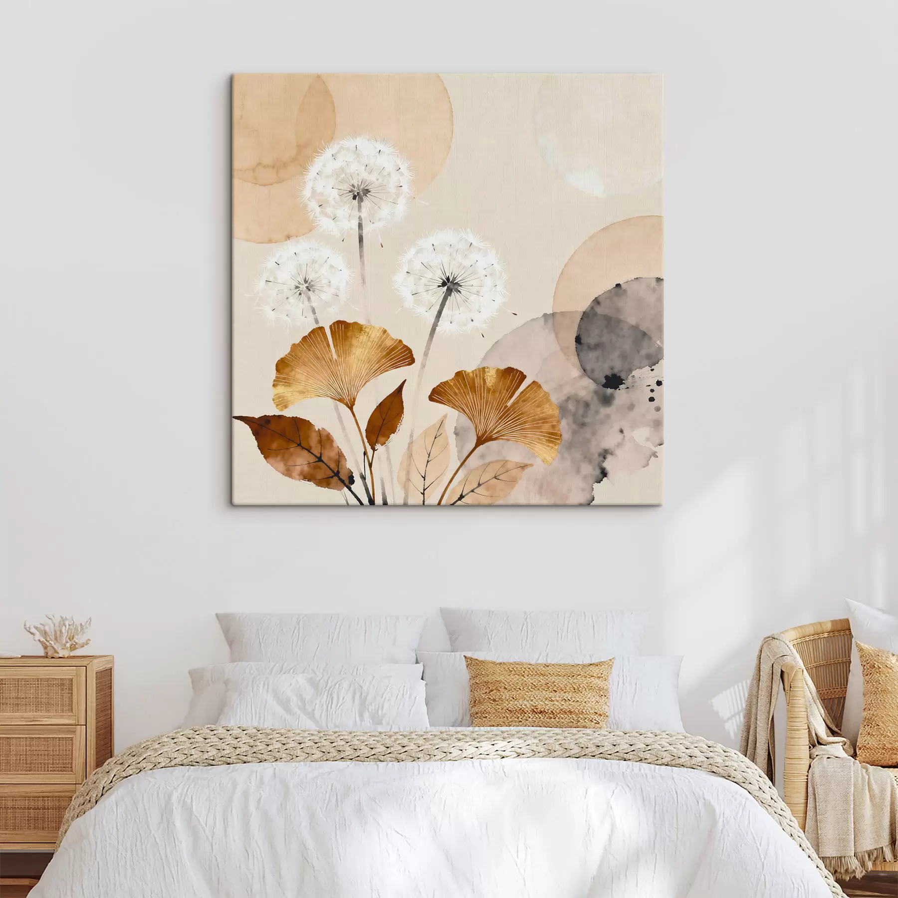  Peintures Désignation : pissenlits et feuilles de ginkgo s48279