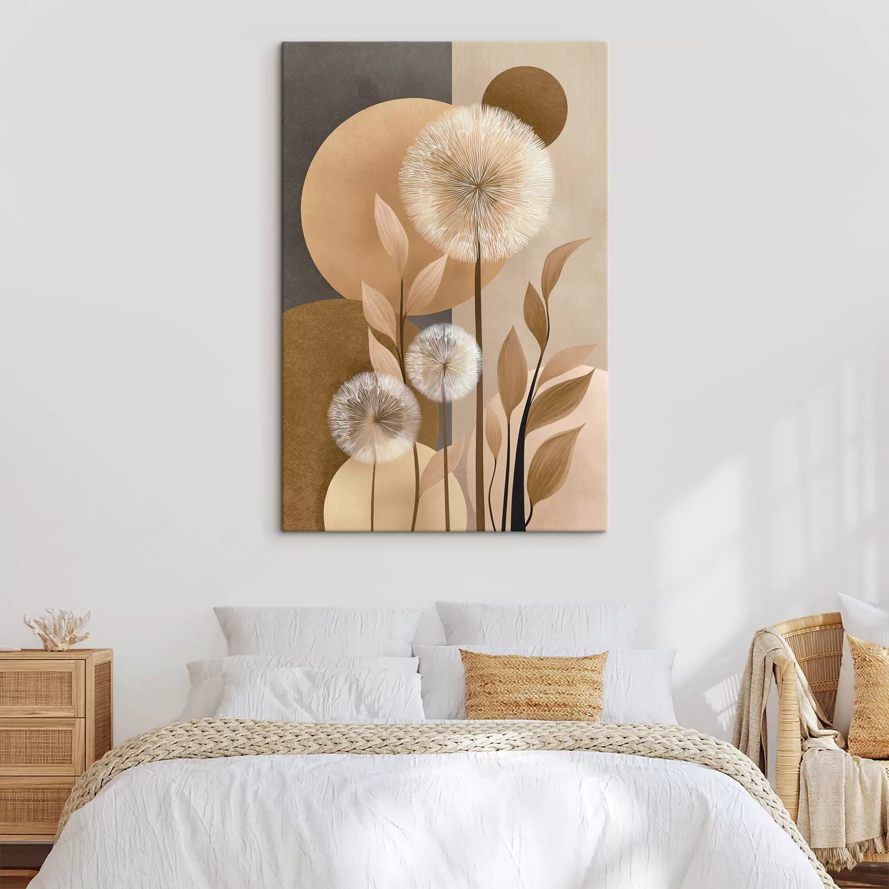  Peintures Abstraction avec des pissenlits s48283