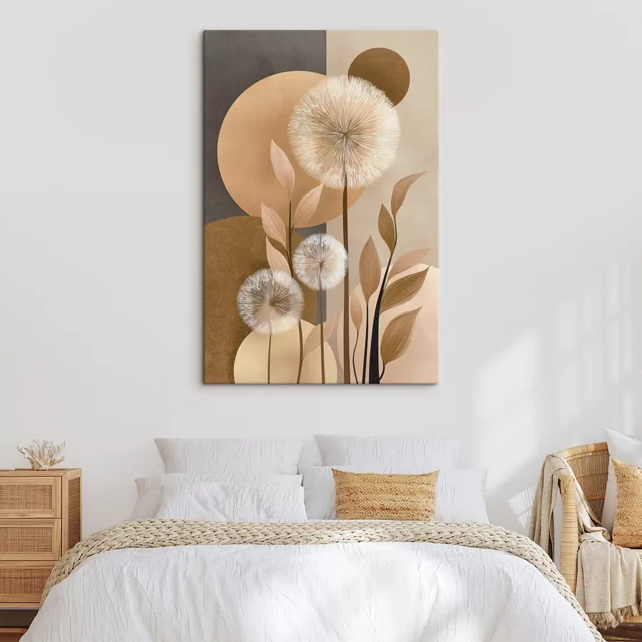  Peintures Abstraction avec des pissenlits s48283