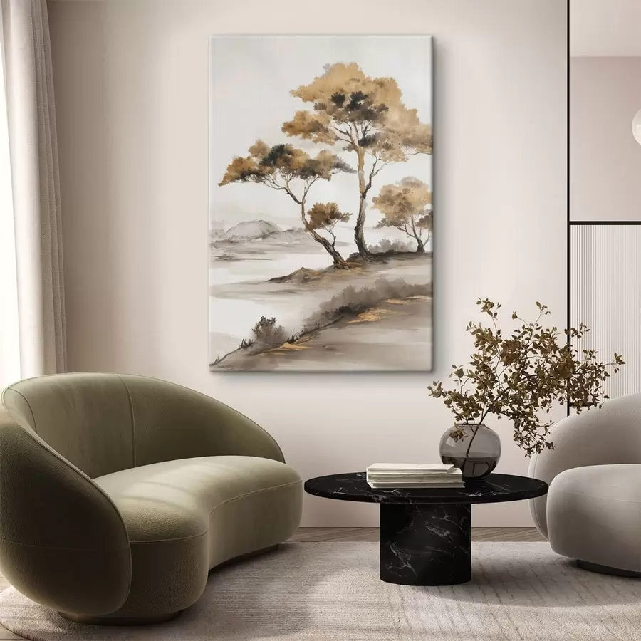  Peintures Paysage abstrait avec des arbres s48512