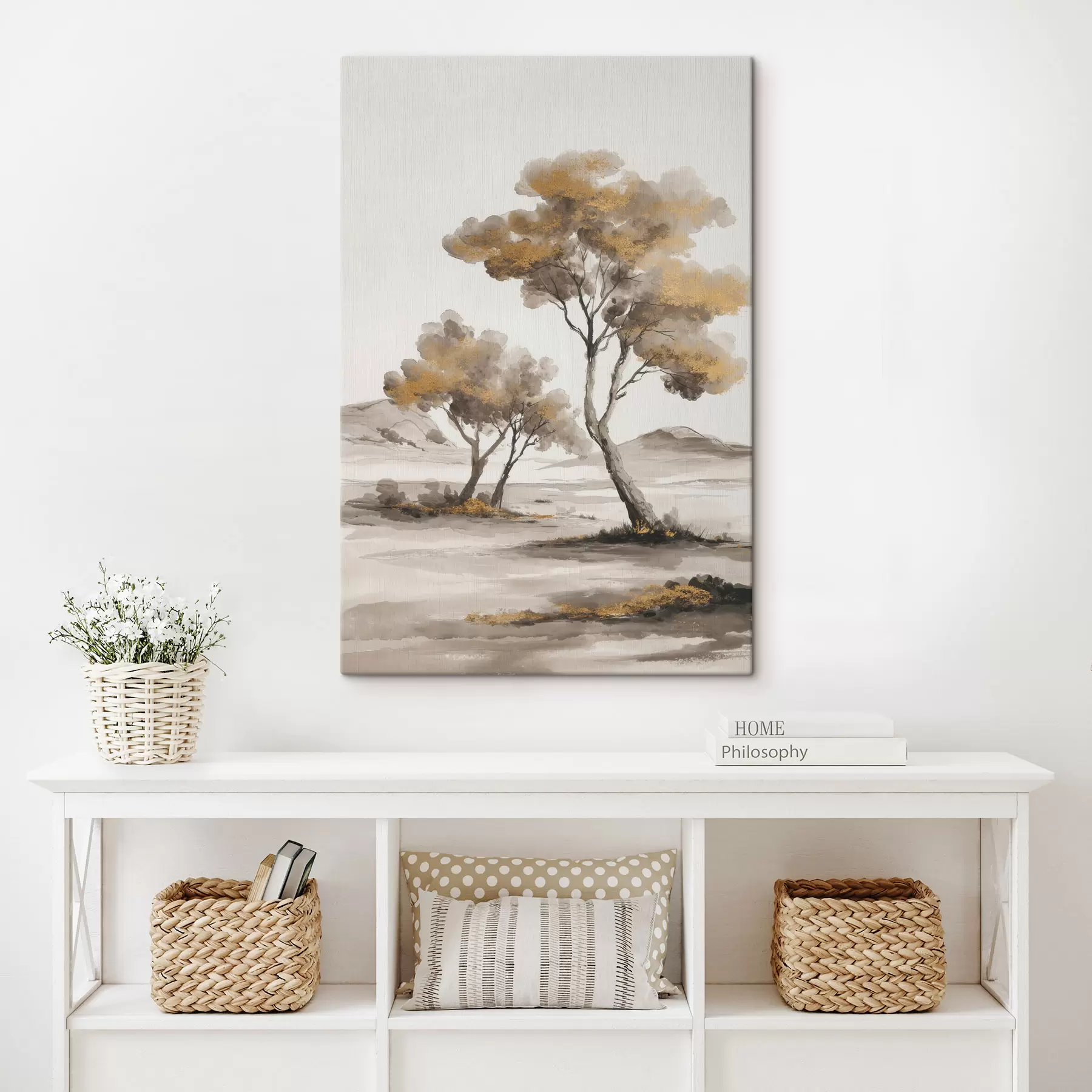  Peintures Paysage abstrait avec des arbres s48513