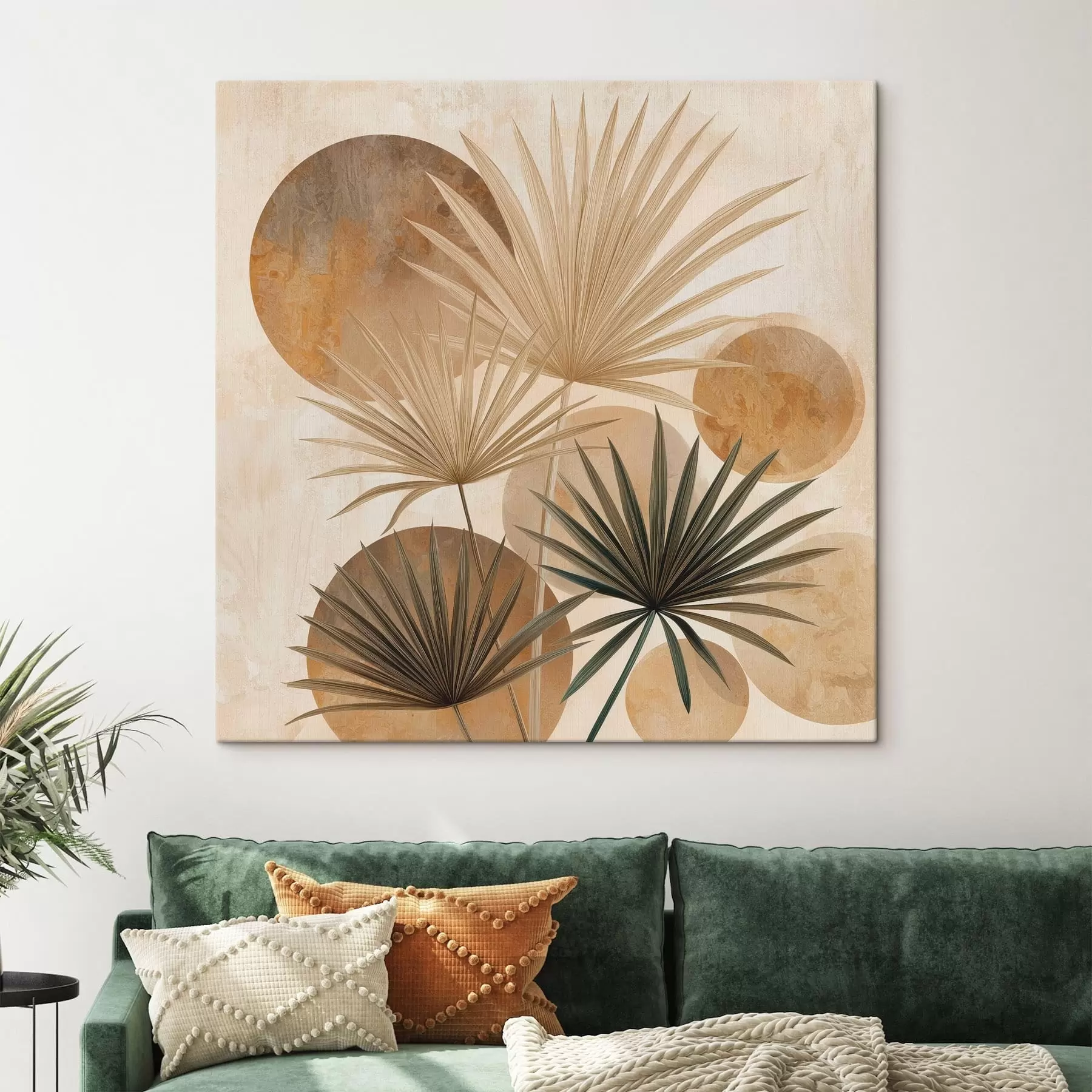  Peintures Feuilles de palmier abstraites s48518