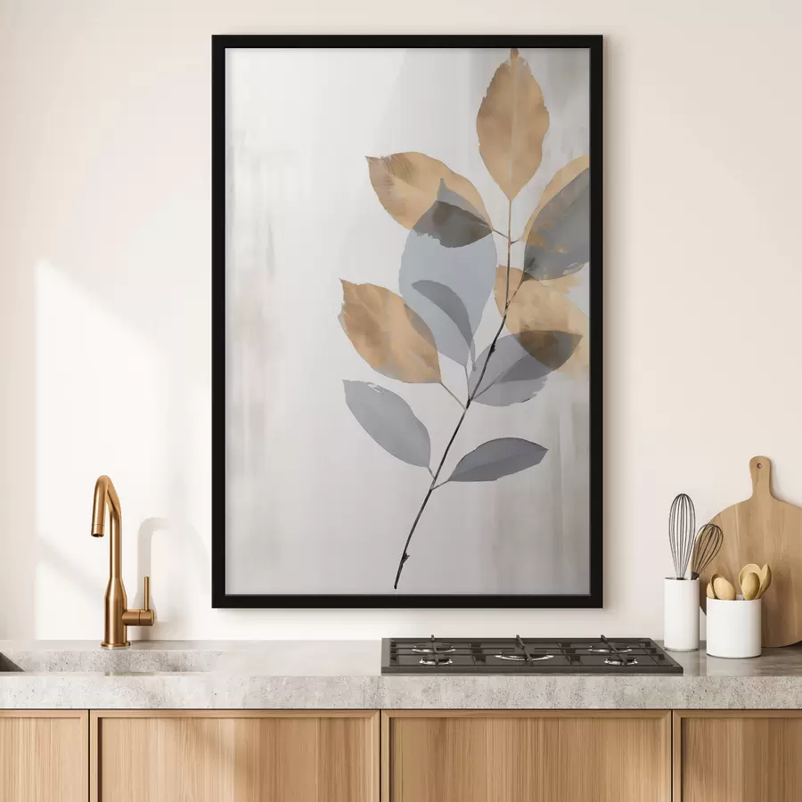 Fotobehang Minimalistische botanische tak f48510