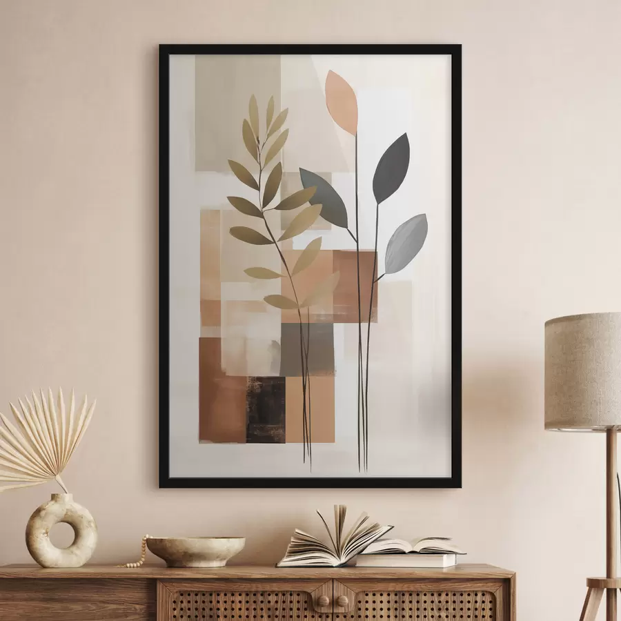 Fotobehang Abstracte botanische compositie f48516