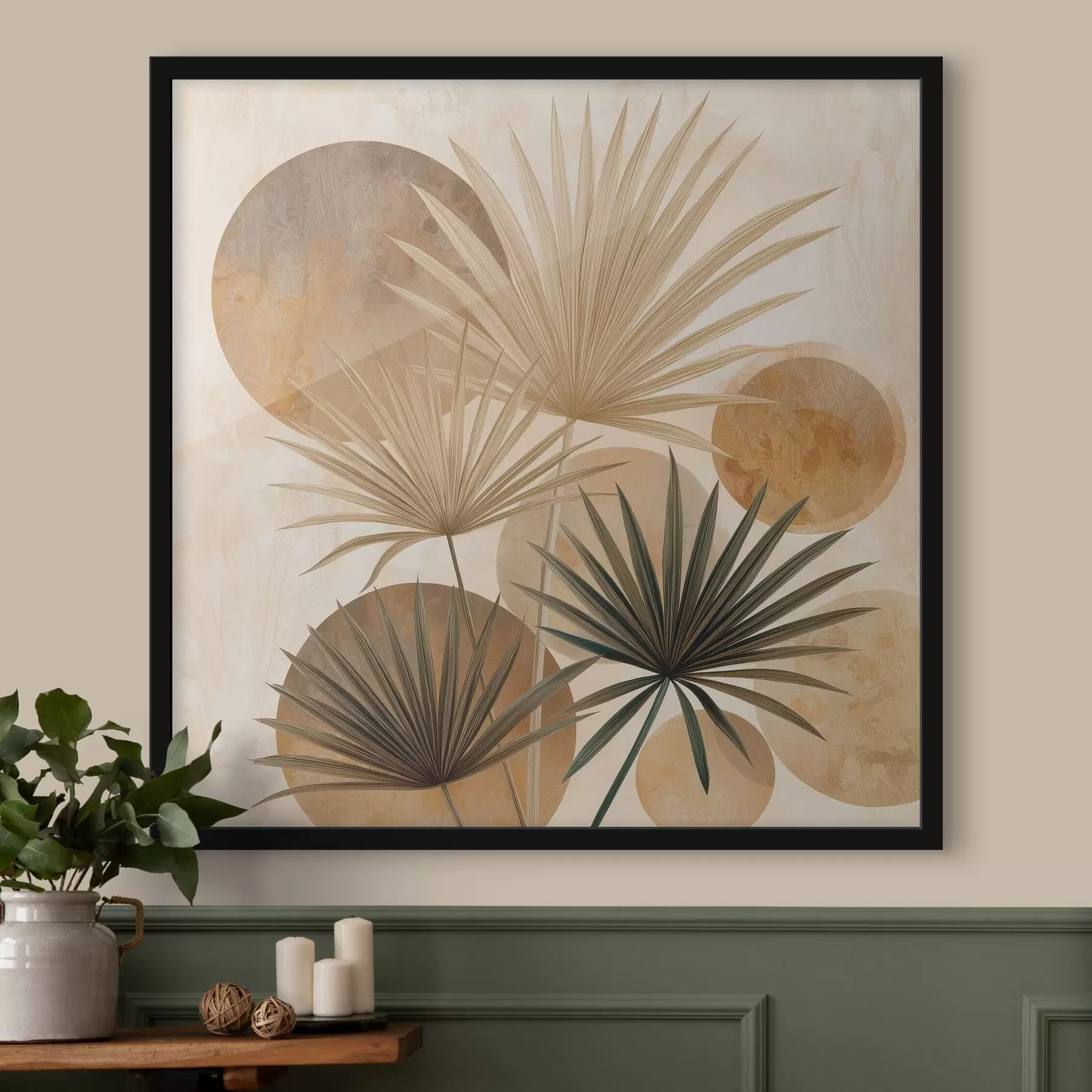 Papier peint photo Feuilles de palmier abstraites f48518