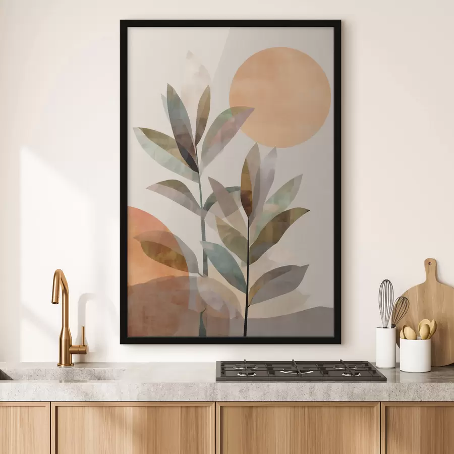 Fotobehang Abstracte plantenbladeren f48519