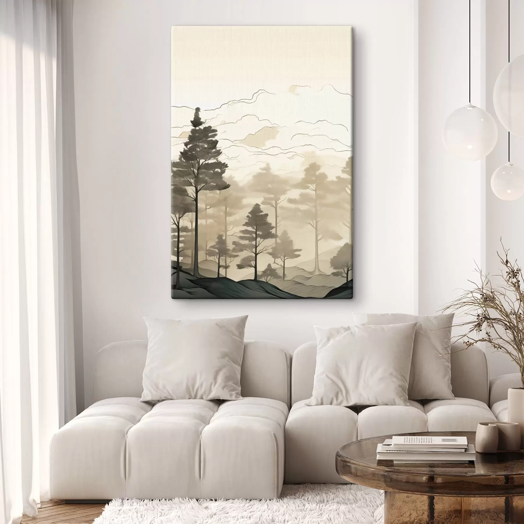  Peintures Les voiles de brume des montagnes s48540