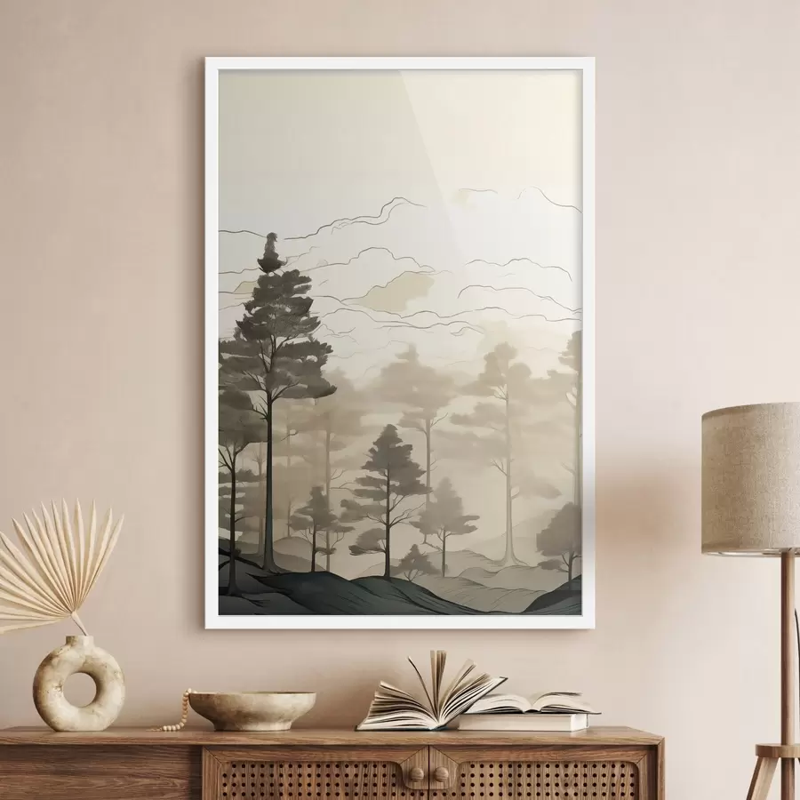 Fotobehang Lagen van bergmist f48540