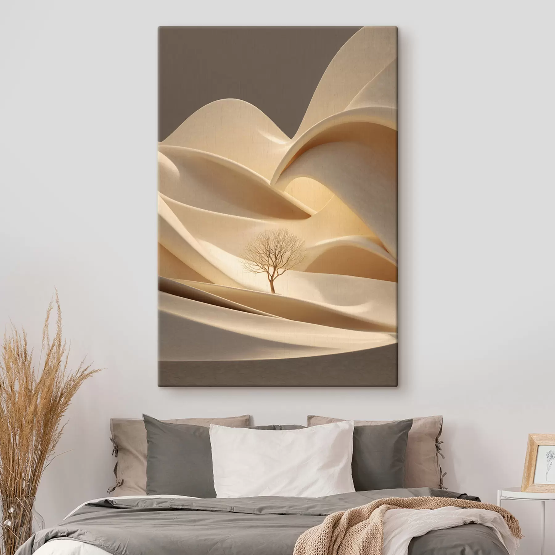  Schilderijen een surrealistisch landschap met een boom s48530