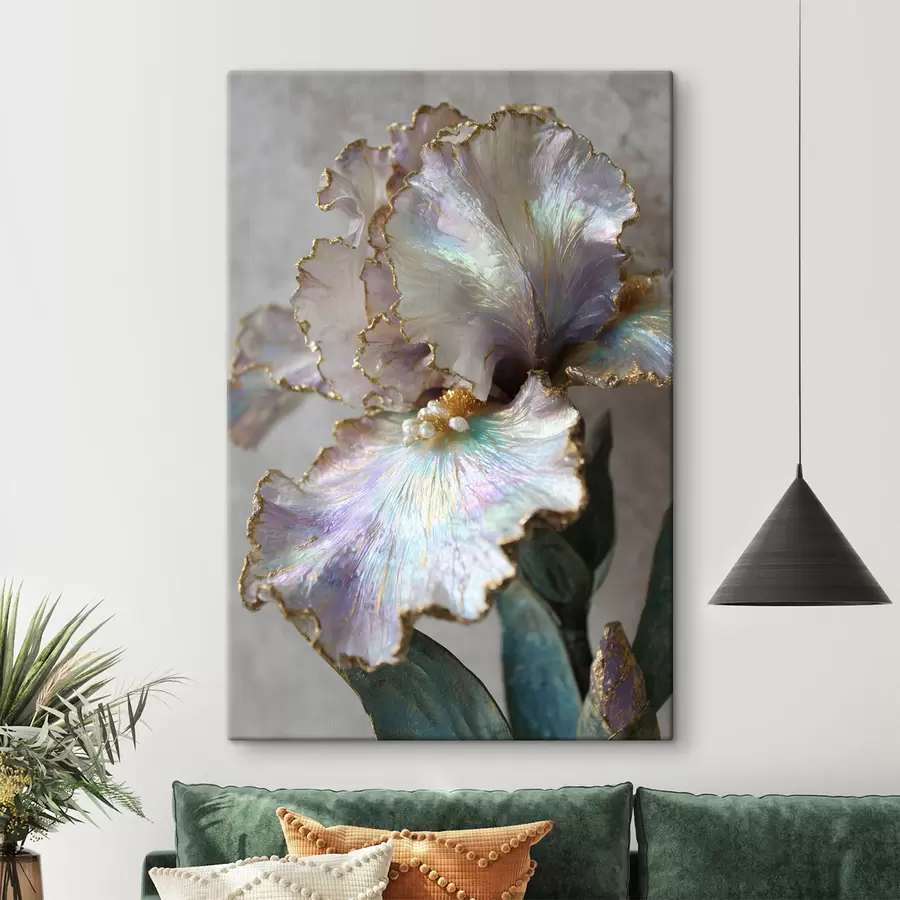  Peintures une fleur d'iris dans un style décoratif s48535