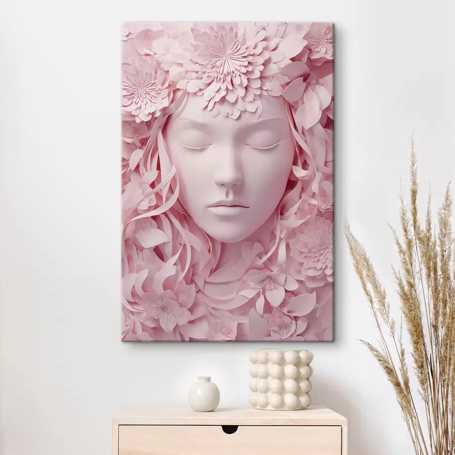  Peintures une jeune fille fantastique dans une illustration de style papier s48549