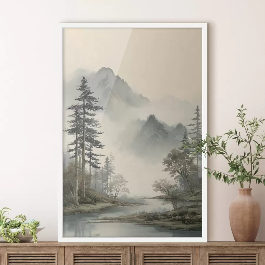 Fotobehang een leeuwin in aquarelstijl f48531