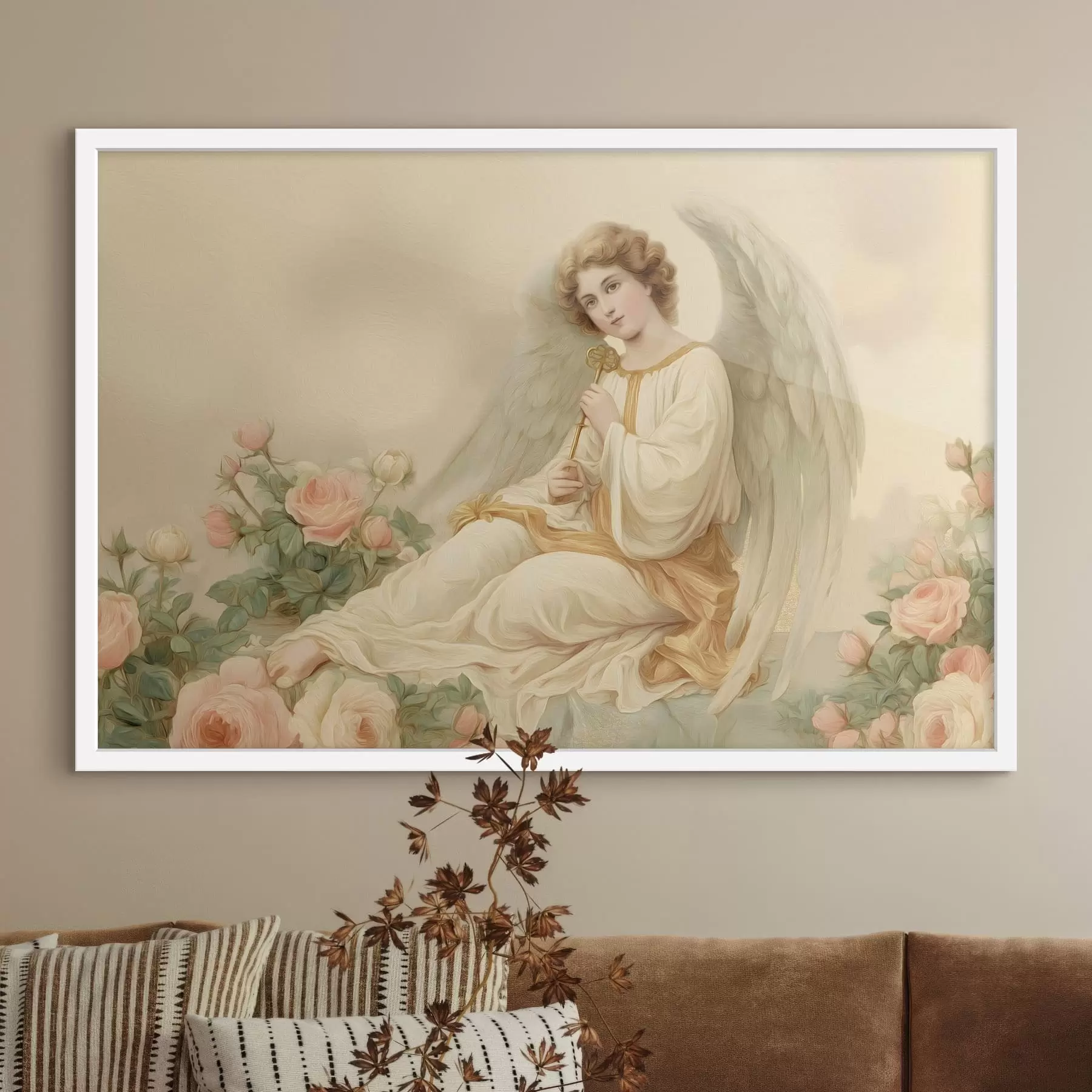 Papier peint photo une jeune fille fantastique dans une illustration de style papier f48554