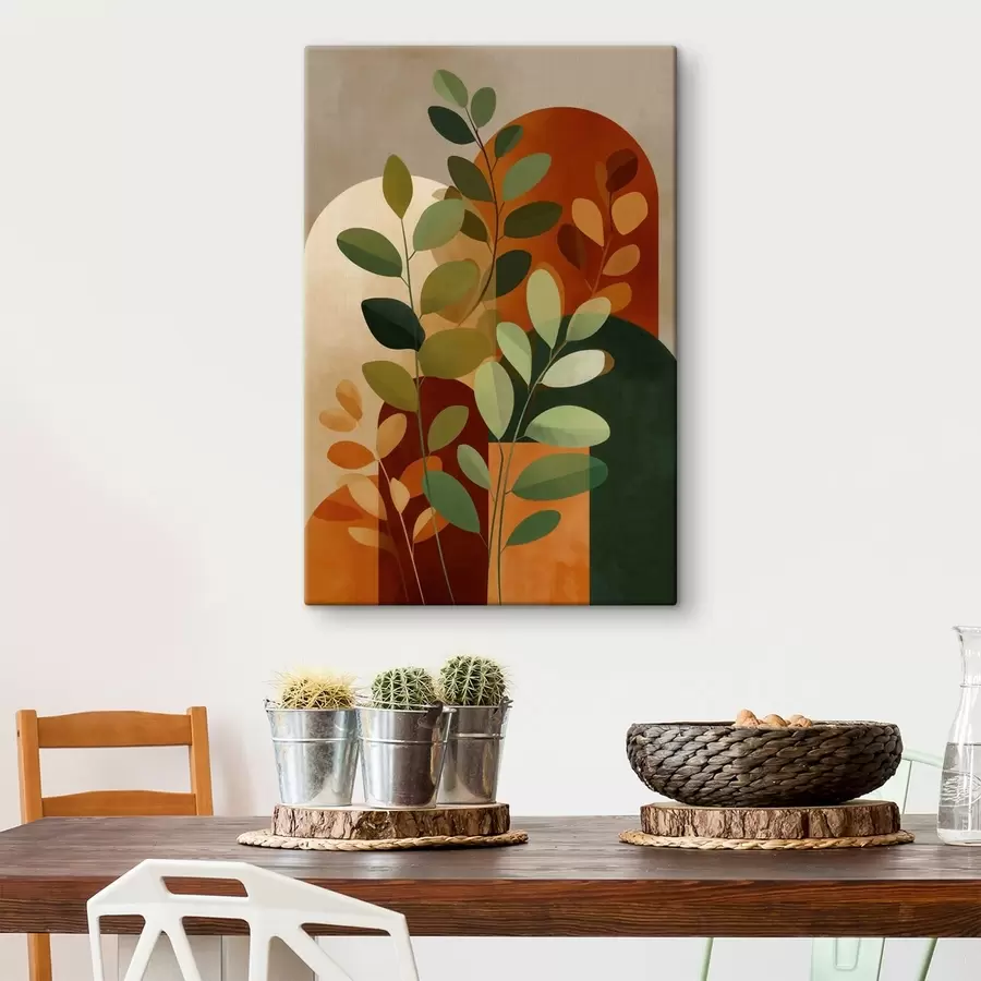  Peintures Feuilles de plantes abstraites s48560