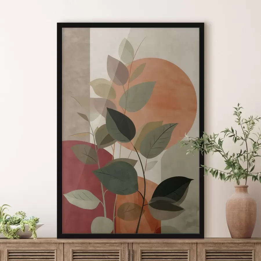 Papier peint photo Feuilles de plantes abstraites f48559