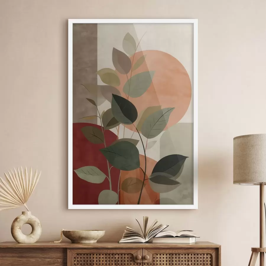 Fotobehang Abstracte plantenbladeren f48559