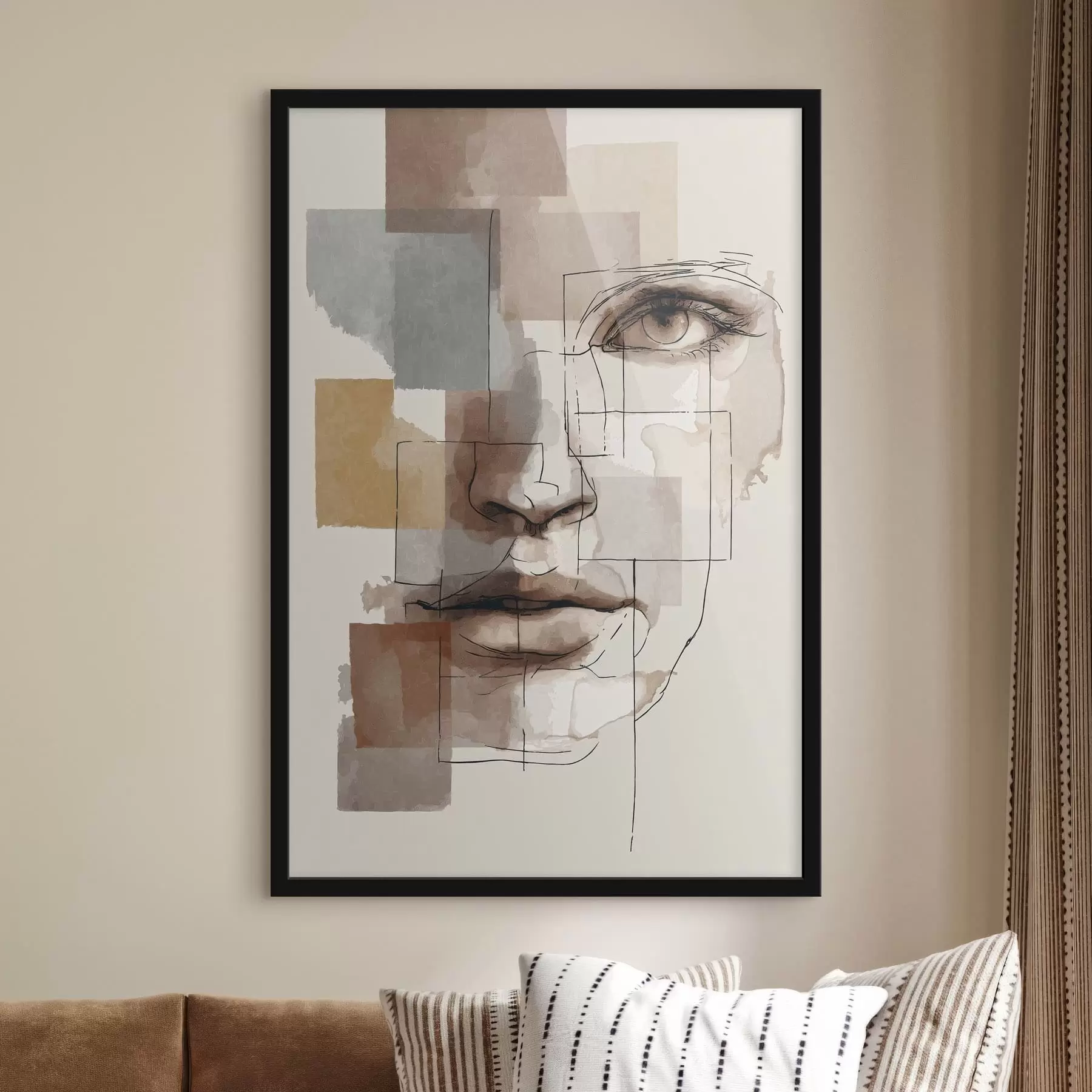 Fotobehang Abstract gezicht f48561