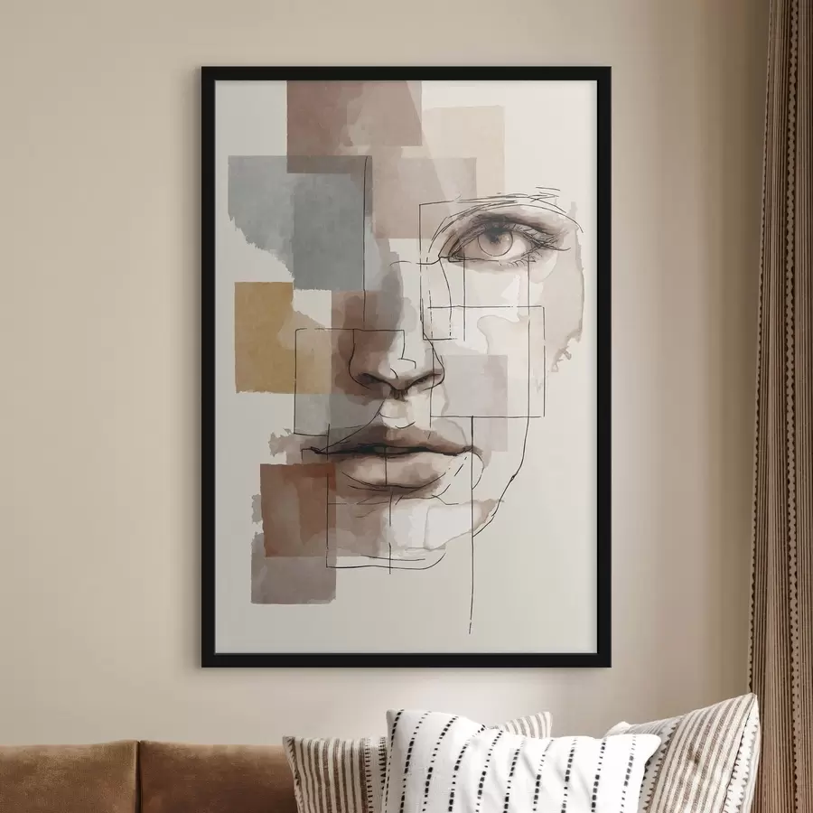 Papier peint photo Visage abstrait f48561