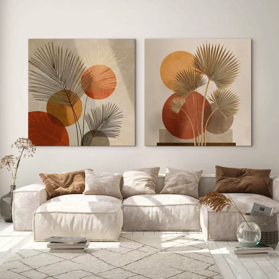  Peintures Feuilles de palmier abstraites m30265