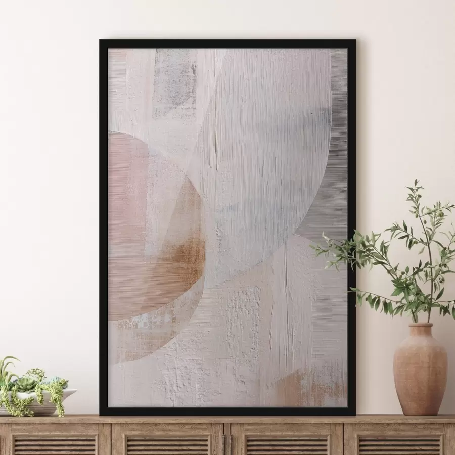 Papier peint photo Fond texturé avec des éléments superposés dans un style de peinture contemporaine f48190