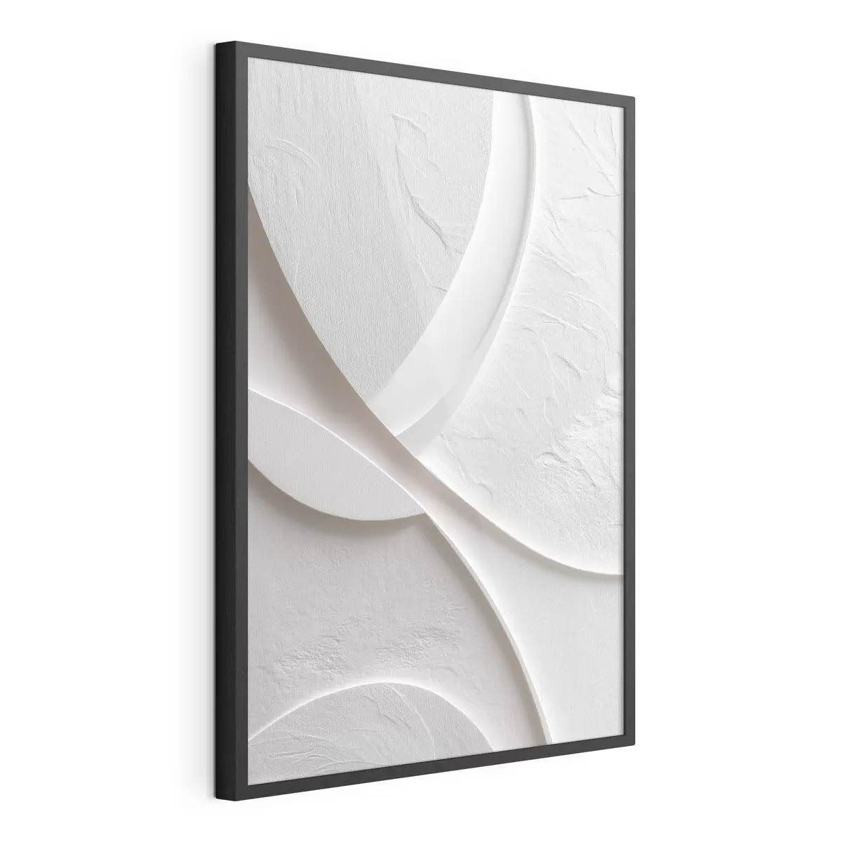Affiche Panneau décoratif aux lignes fluides et à la texture pierre sur un fond clair f48192