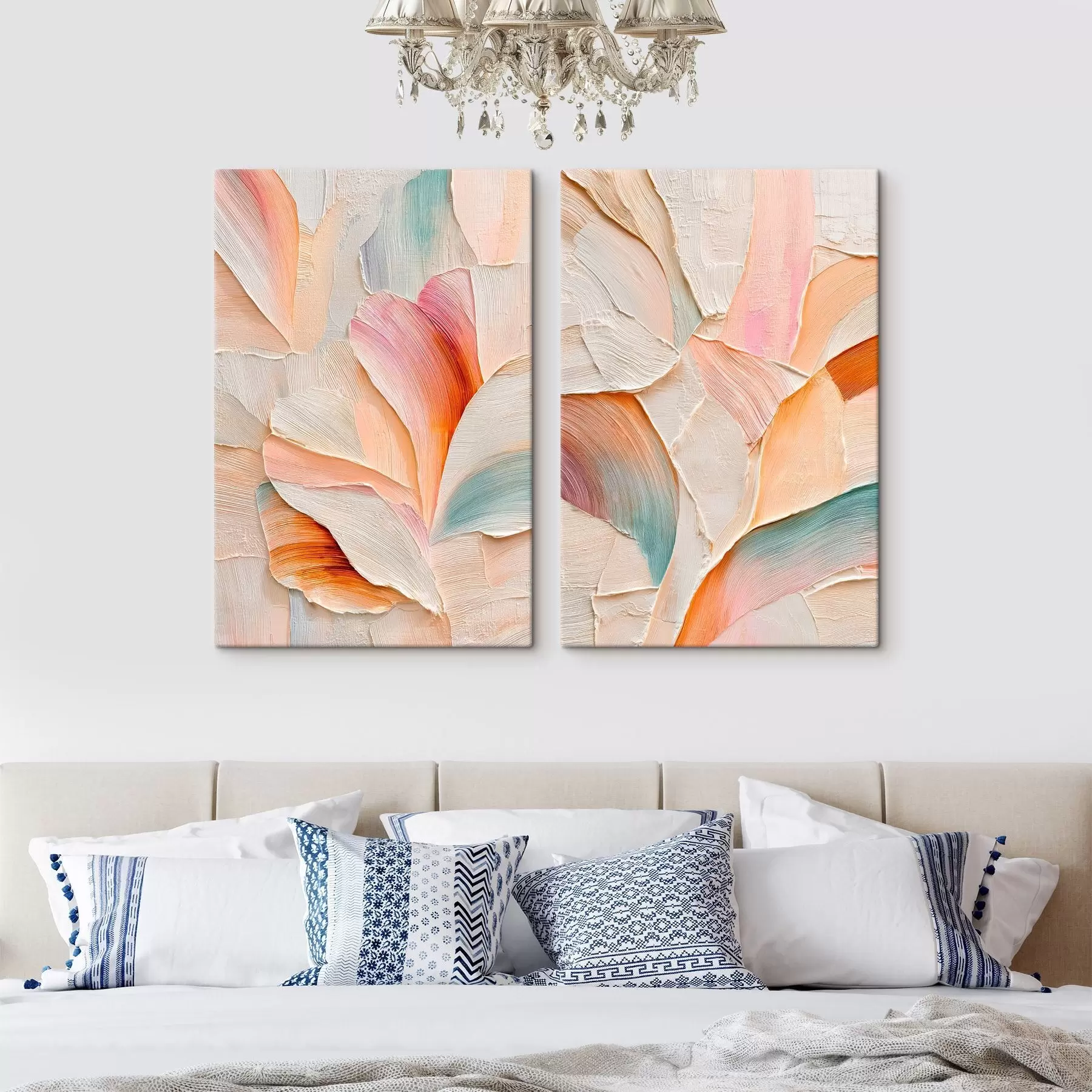  Peintures Pétales décoratifs aux traits volumineux, dans un style d'art contemporain m30139