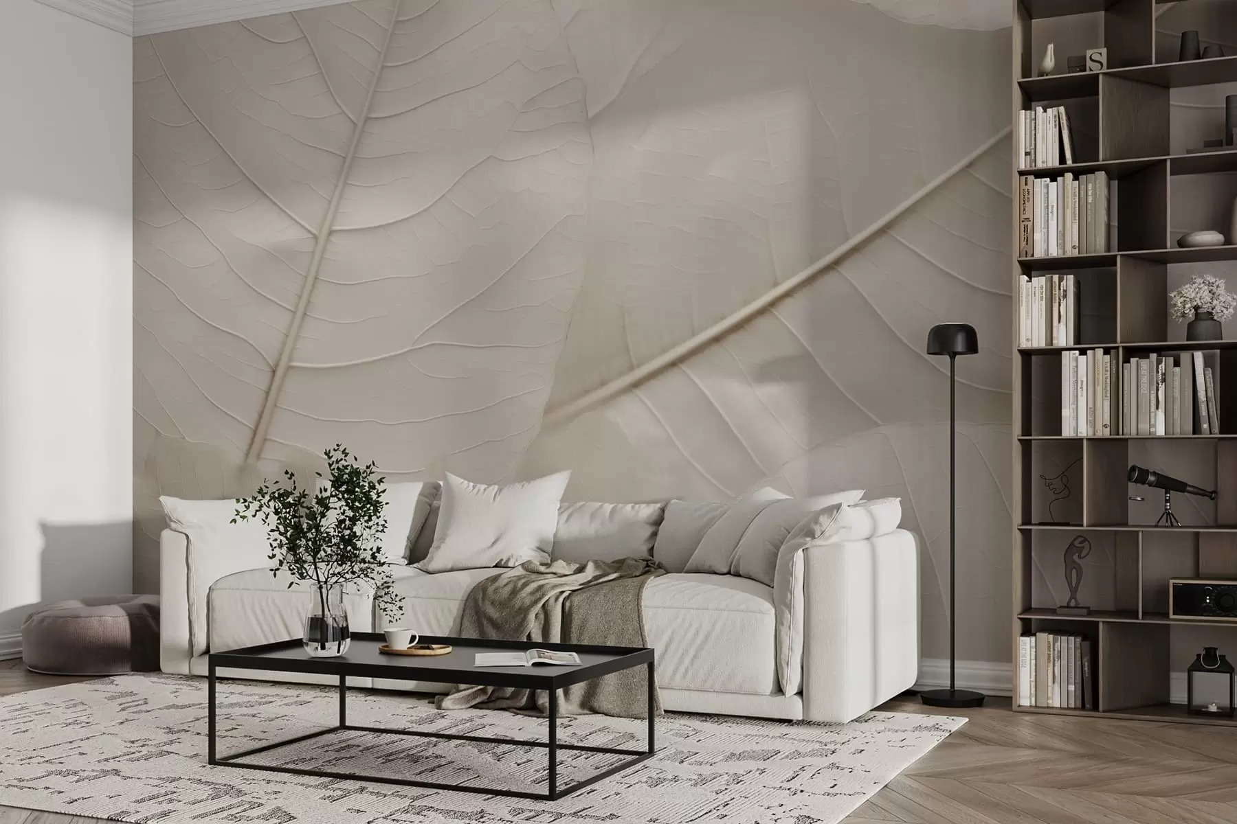 Fotobehang Elegant blad w05328