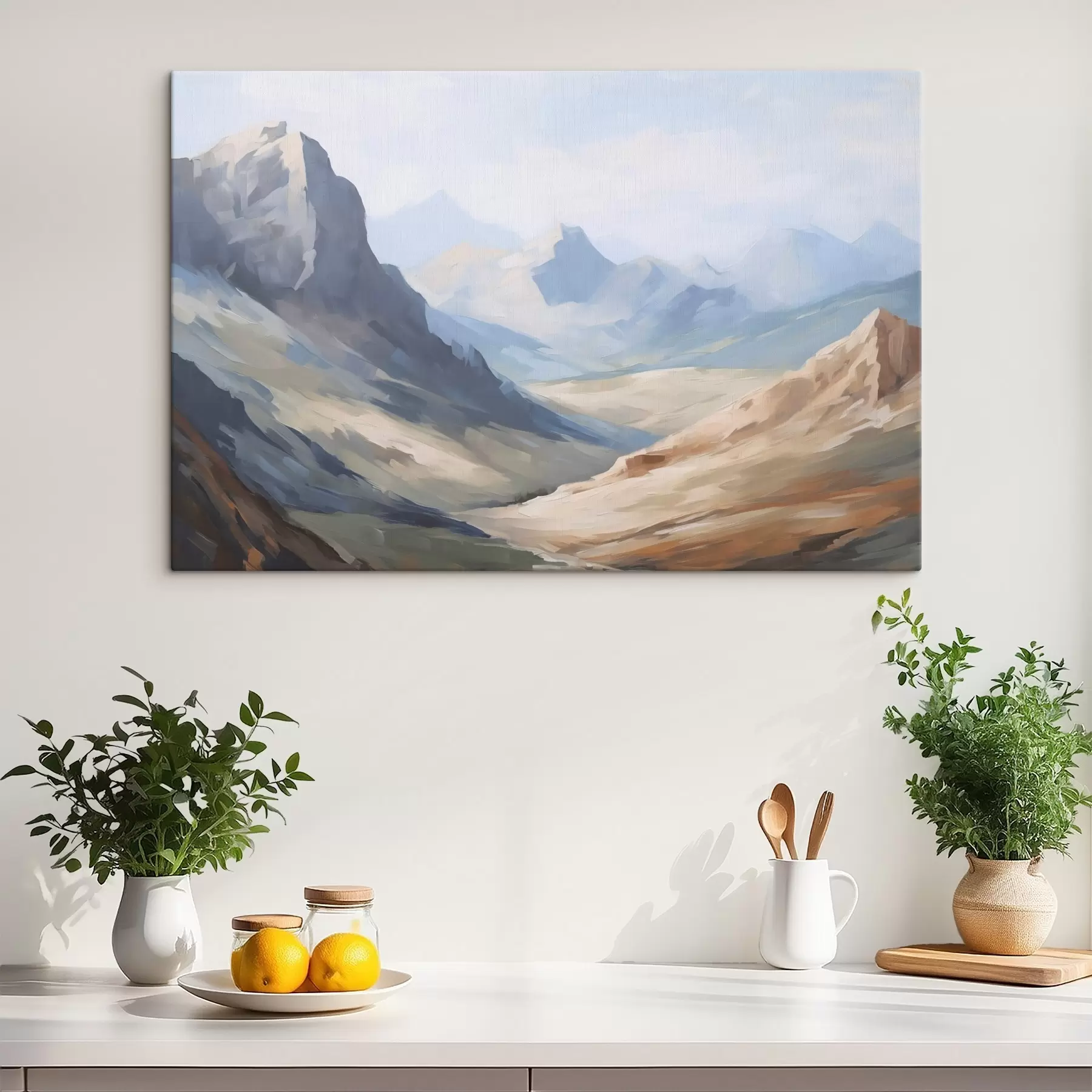  Schilderijen Berglandschap imitatie van schilderij s48589