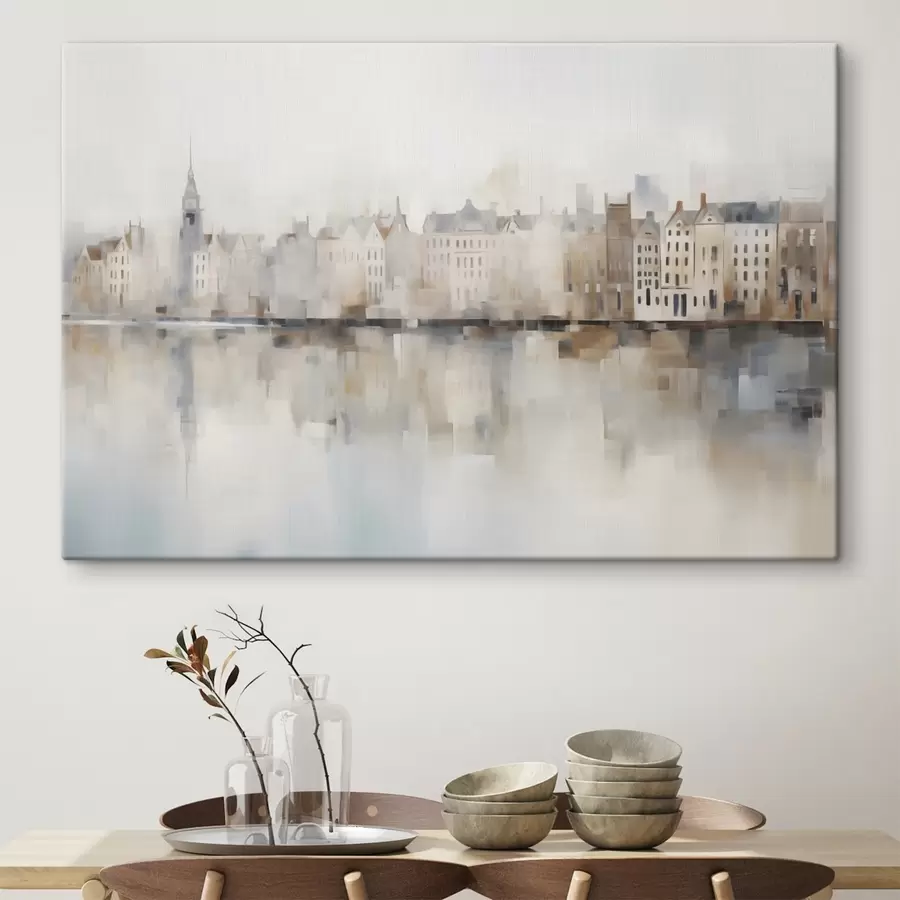 Fotobehang Stadsgezicht imitatieschilderij s48596