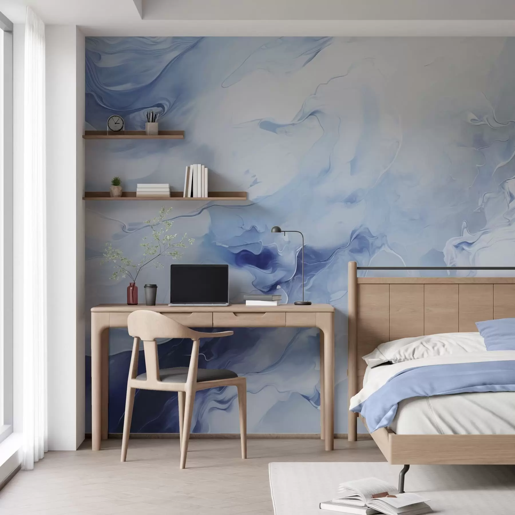 Fotobehang Verfijnde marmeren aders w05441