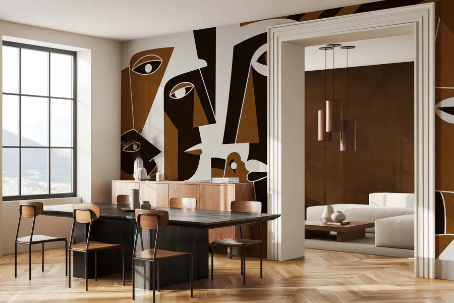 Papier peint photo Visages de style africain w05446