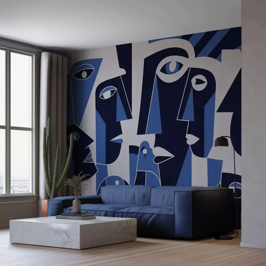 Fotobehang Gezichten in Afrikaanse stijl w05446v1