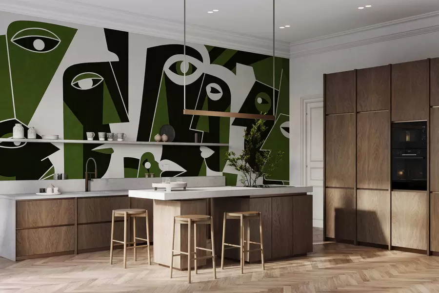 Papier peint photo Visages de style africain w05446v3