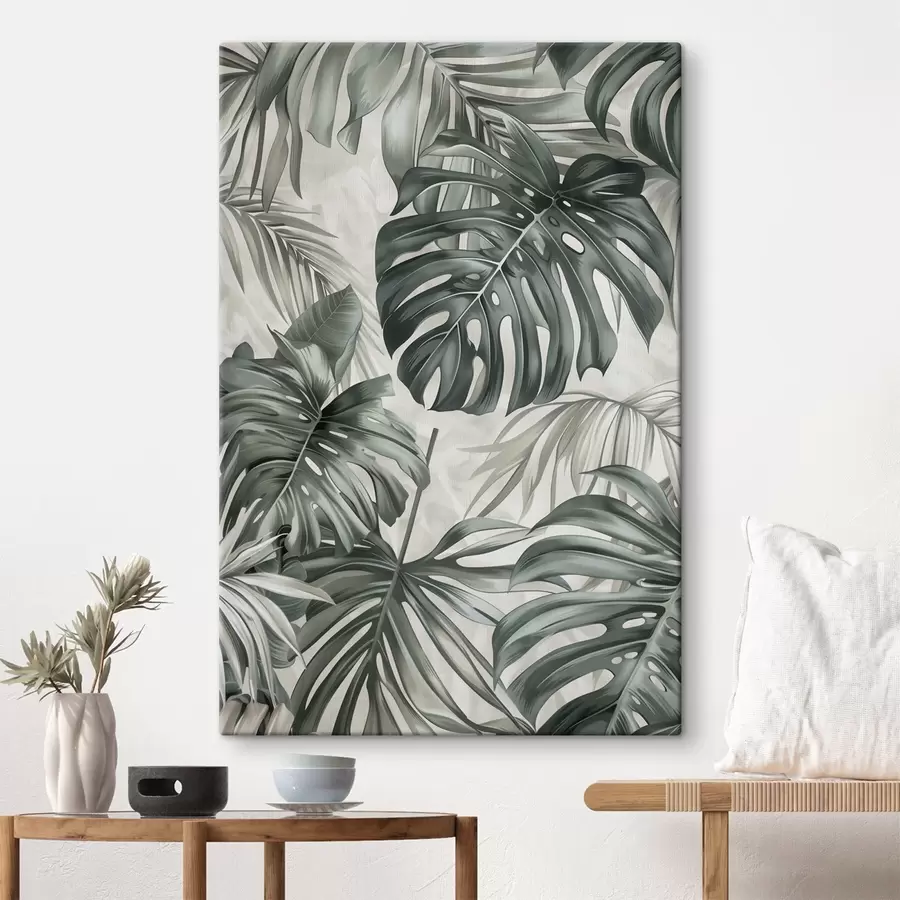 Schilderijen Monstera-bladeren, eigentijdse stijl s48576