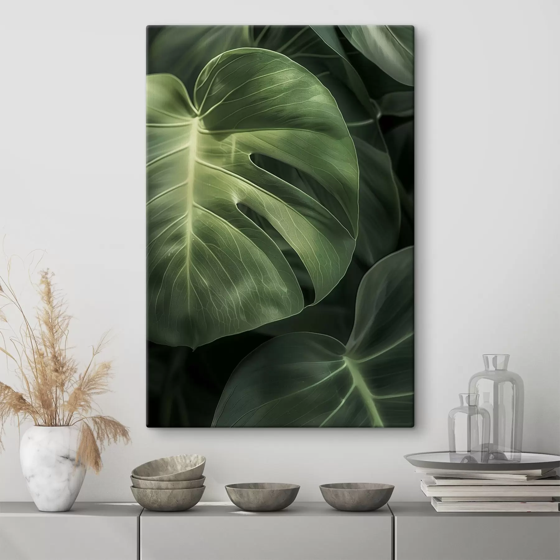  Schilderijen Grote tropische bladeren s48578